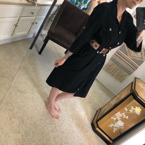Vintage Collections black button down dress